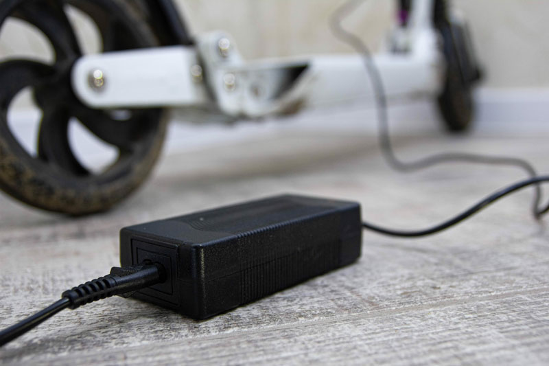 Escooter-charging-web The Lithium Battery Safety Range can suppress e-scooter fires