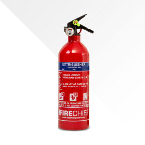 Firechief 1kg ABC Powder Fire Extinguisher Retail Pack With Mounting Bracket